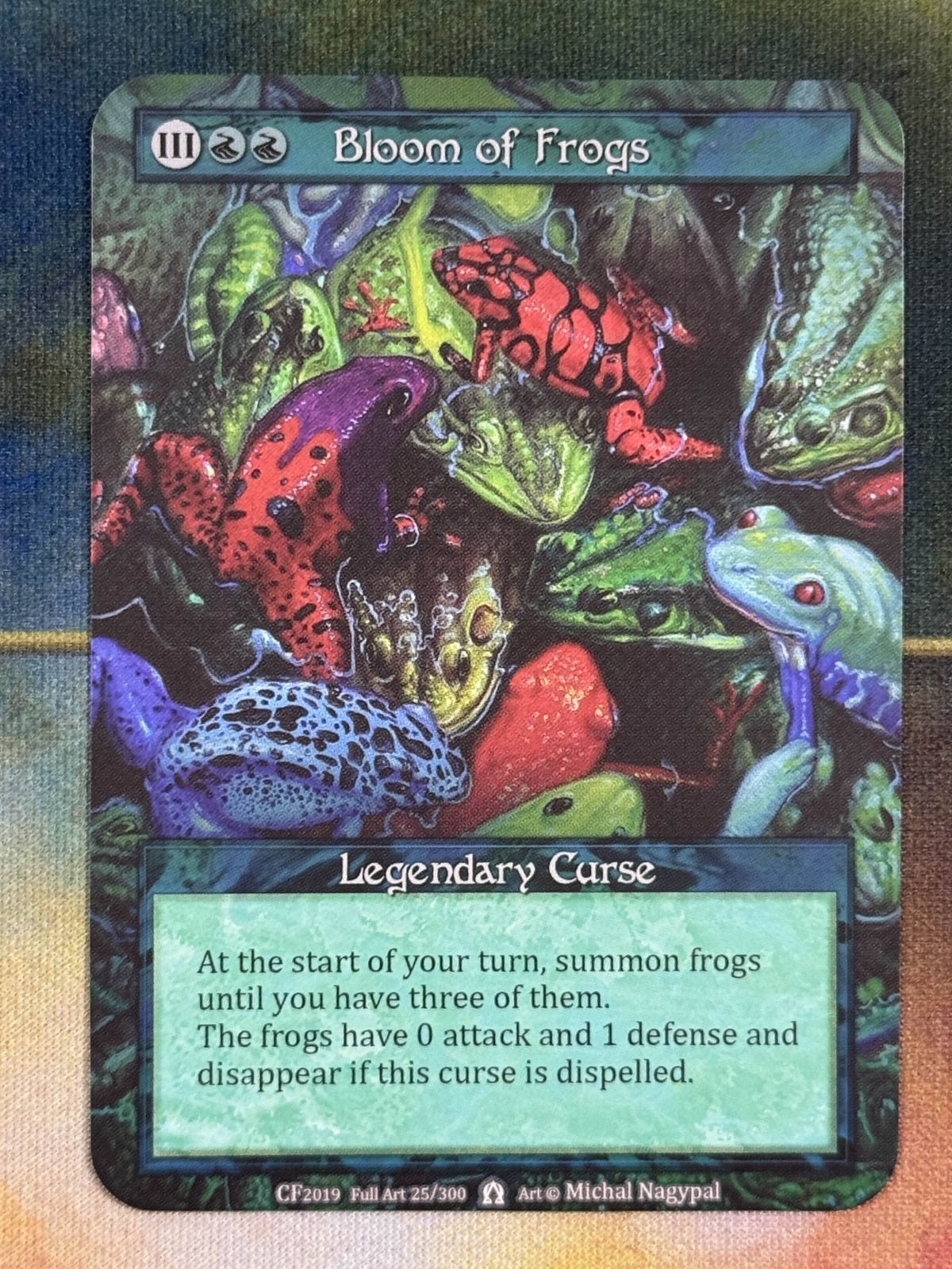 Bloom of Frogs Curio variant card by Michal Nagypal