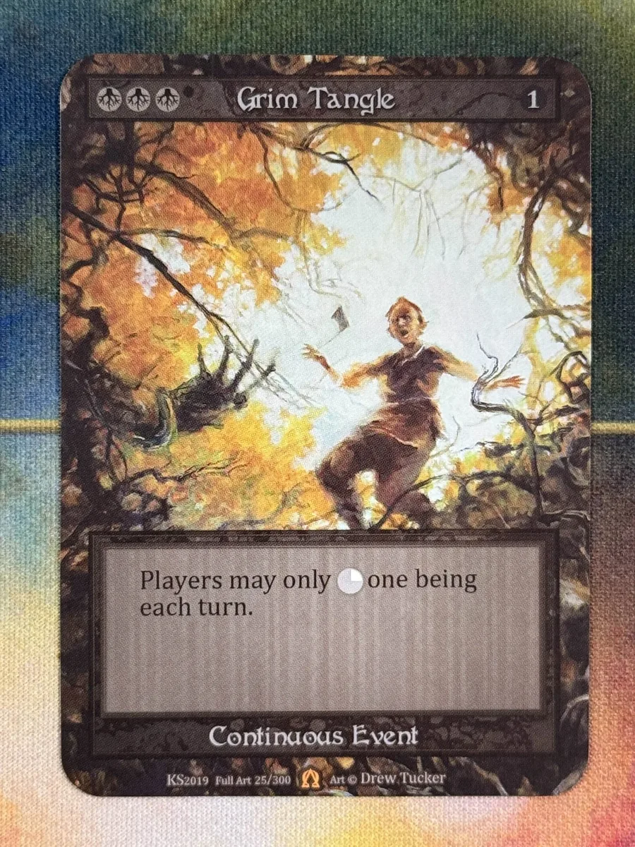 Grim Tangle Curio card by Drew Tucker, an early-concept Entangle