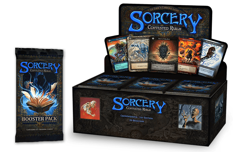 A sealed Sorcery: Contested Realm Alpha booster box