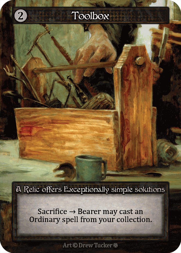 Toolbox, a Gothic relic that casts Ordinary spells from your Collection